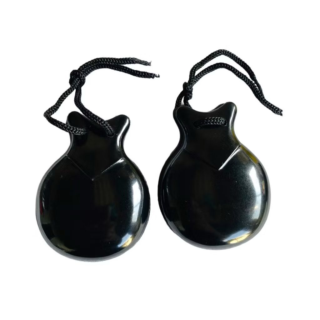 Castanhola Sintética Preta (Par)